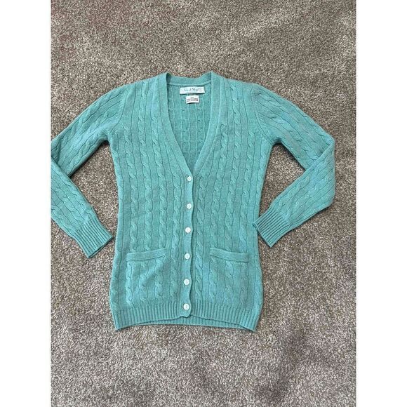 Isle of Skye Women Scotland Made Pure Cashmere Blue cardigan sweater fit sz S - Picture 6 of 11